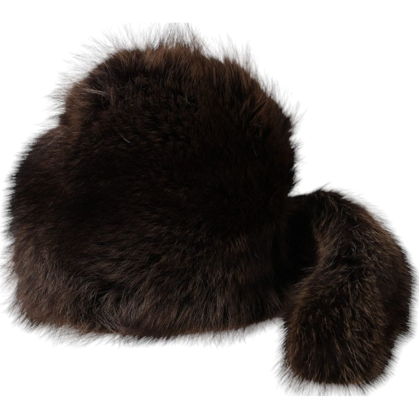 Dolce & Gabbana Women Brown Raccoon Fur Bucket Hat Dolce & Gabbana Black