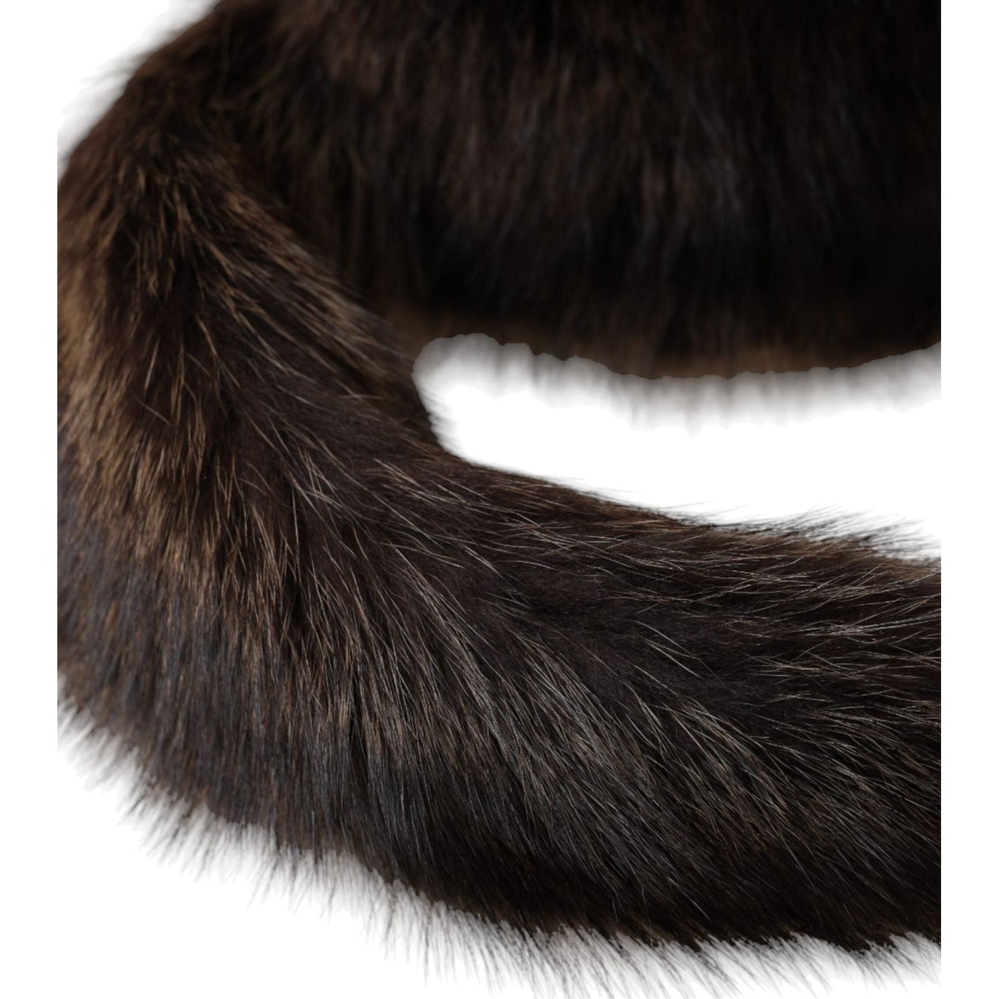 Dolce & Gabbana Women Brown Raccoon Fur Bucket Hat Dolce & Gabbana Black