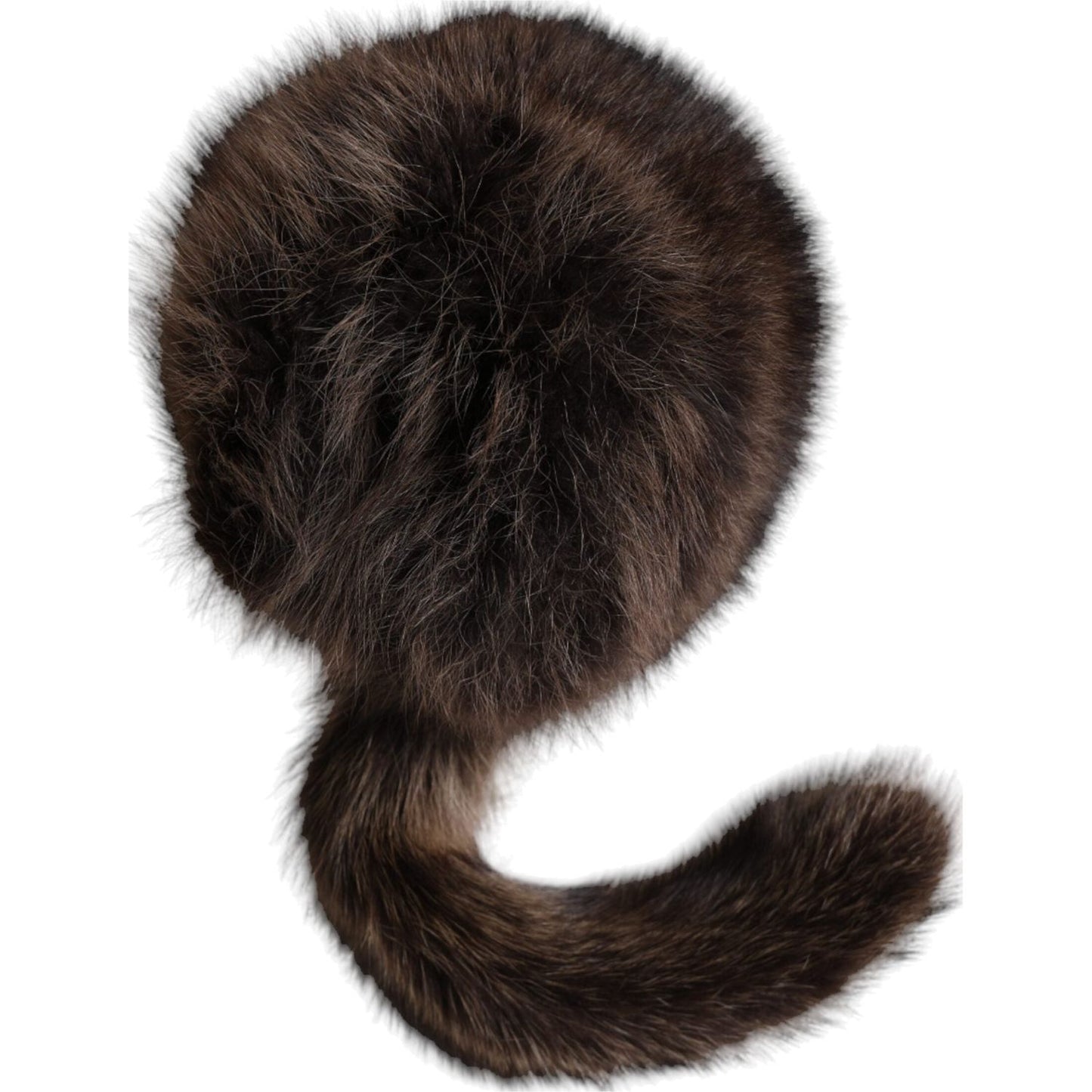 Dolce & Gabbana Women Brown Raccoon Fur Bucket Hat Dolce & Gabbana Black