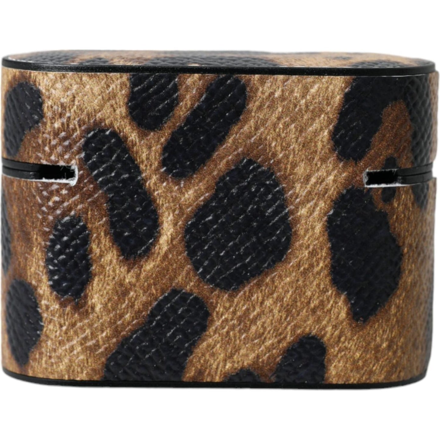Dolce & Gabbana Brown Leopard Calf Leather Metal Logo Plaque Airpods Case Dolce & Gabbana Dark Slate Gray