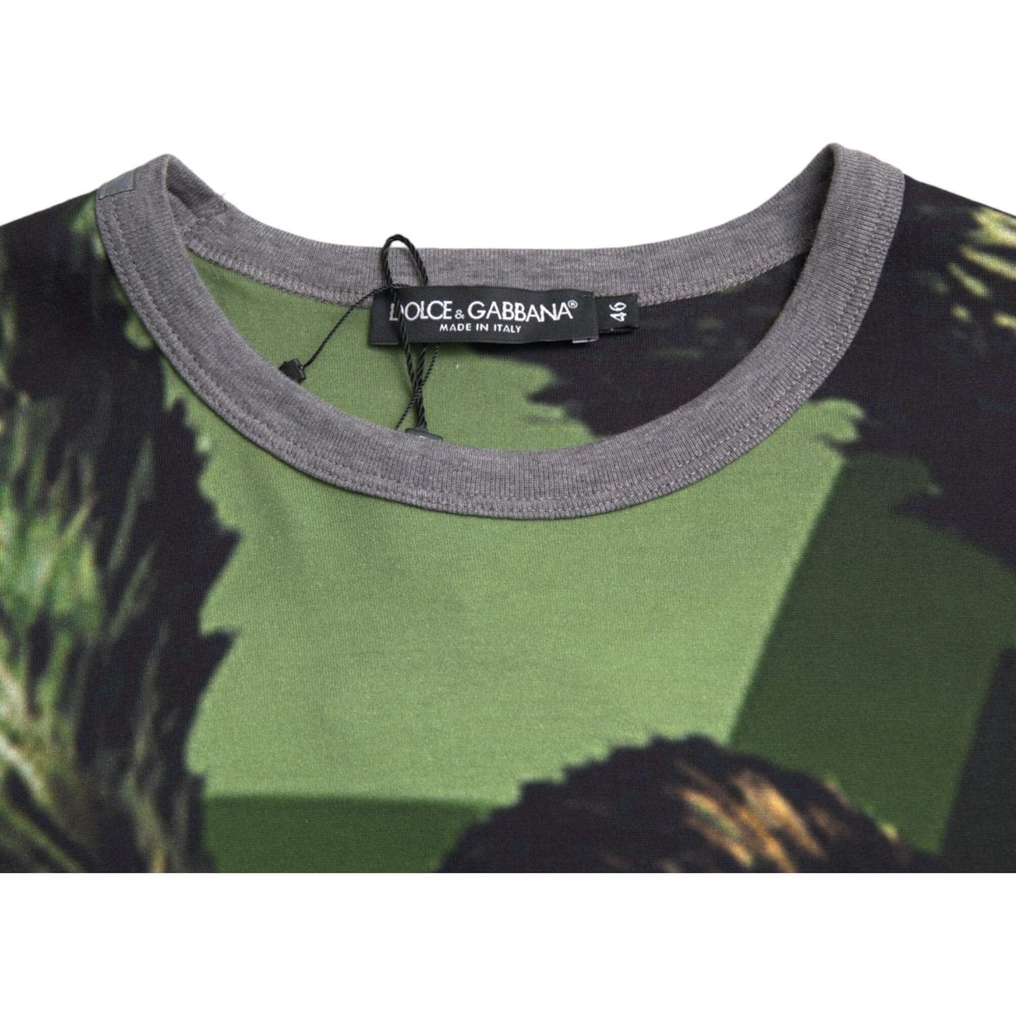Dolce & Gabbana Green Gorilla Cotton Short Sleeves T-shirt Dolce & Gabbana Dark Slate Gray