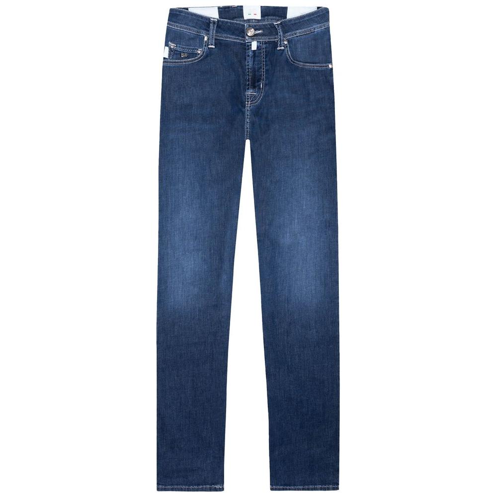 Tramarossa Blue Cotton Men's Jeans Tramarossa Dark Slate Gray