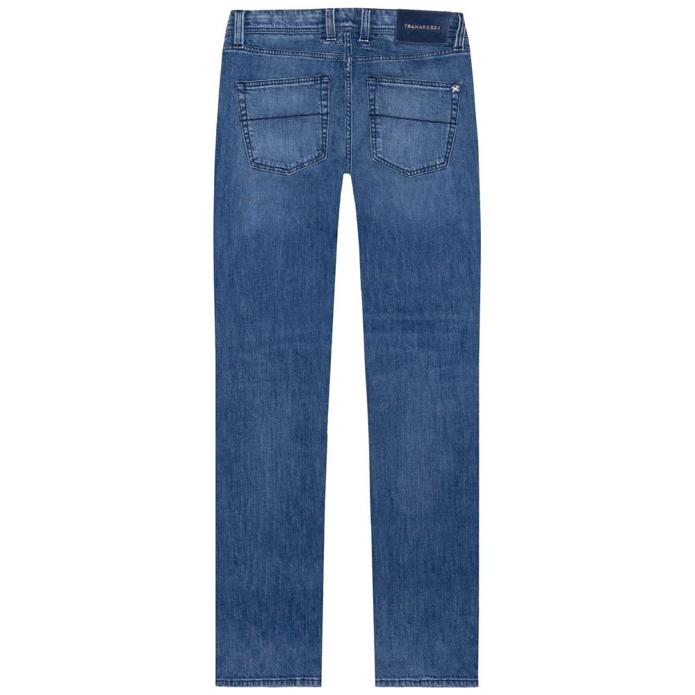 Tramarossa Blue Cotton Men's Jean Tramarossa Dark Slate Blue