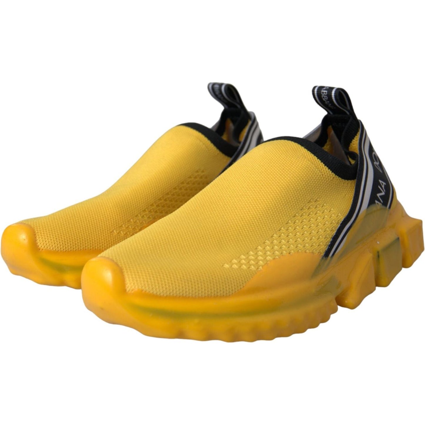 Dolce & Gabbana Yellow Sorrento Slip On Sneakers Women Shoes Dolce & Gabbana Goldenrod
