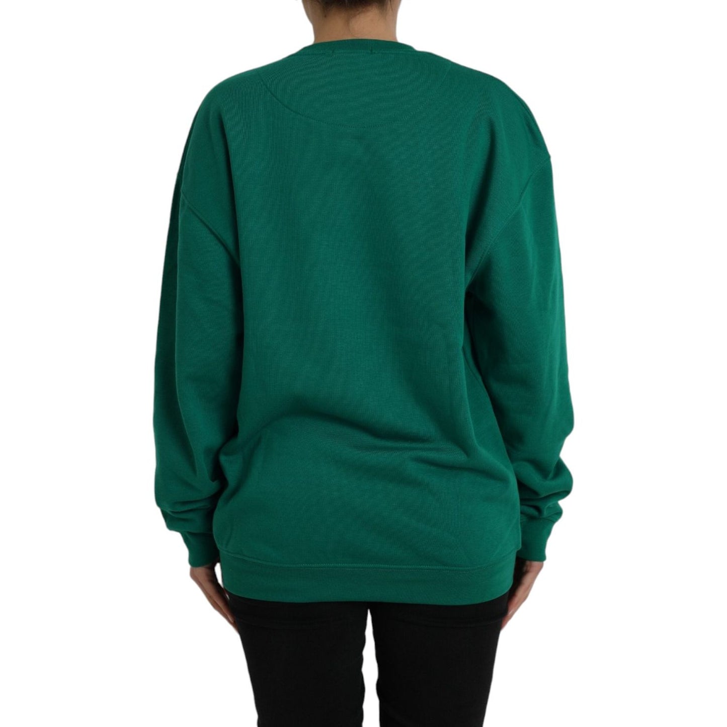 Philippe Model Green Cotton Logo Print Long Sleeves Pullover Sweater Philippe Model Dark Slate Gray