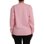 Philippe Model Pink Cotton Logo Print Long Sleeves Pullover Sweater TSH83273-XL