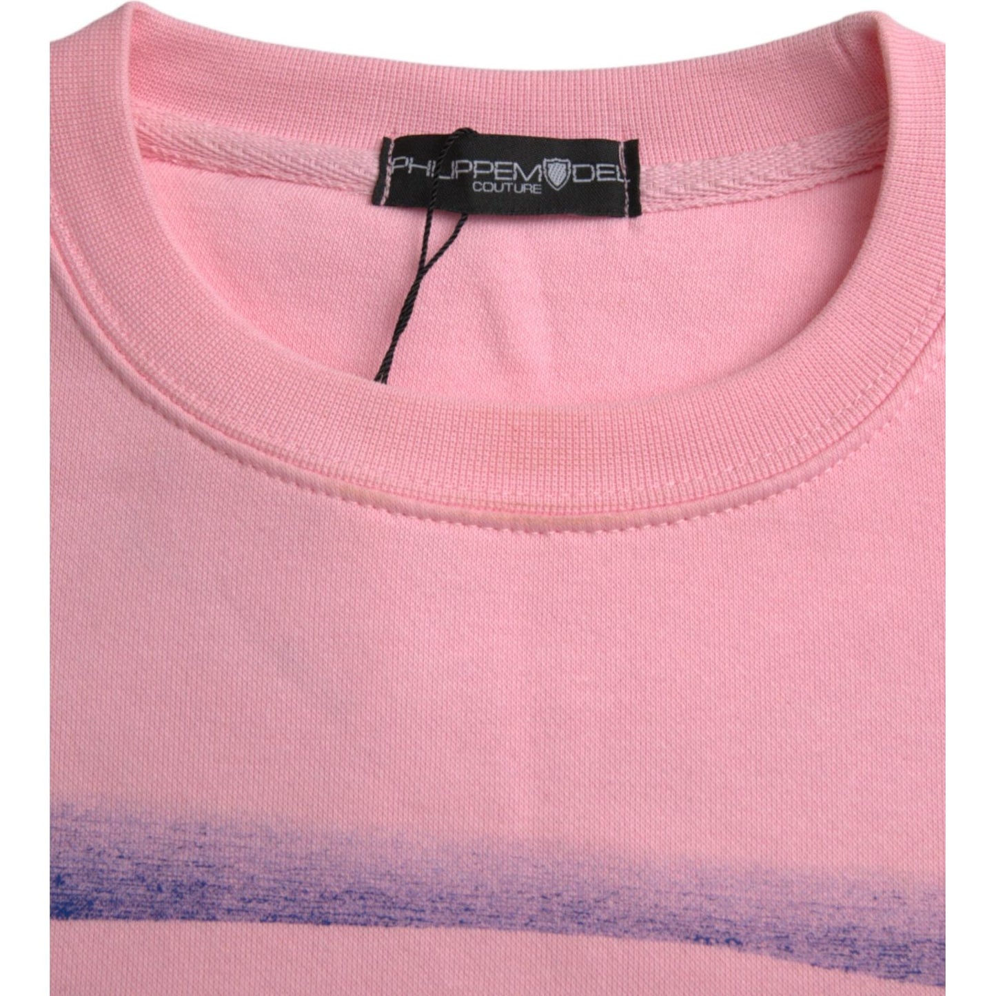 Philippe Model Pink Cotton Logo Print Long Sleeves Pullover Sweater TSH83285-M