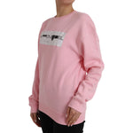 Philippe Model Pink Cotton Logo Long Sleeves Pullover Sweater TSH83295-XL
