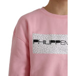 Philippe Model Pink Cotton Logo Long Sleeves Pullover Sweater TSH83295-XL