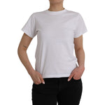 Balenciaga White Cotton Crew Neck Short Sleeves T-shirt TSH84996-XS