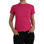 Balenciaga Pink Cotton Crew Neck Short Sleeves Tee Top T-shirt TSH85044-S
