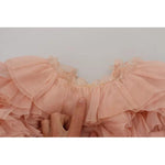 Dolce & Gabbana Pink Ruffles Long Sleeves Pullover Sweater TSH83761-40