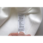 Dolce & Gabbana White Cotton Stretch Black HOT Crystal T-shirt TSH99918-XS