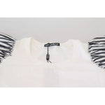 Dolce & Gabbana White Striped Short Sleeves Pullover Top TSH83940-40