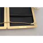 Dolce & Gabbana Pink Silk Gold Frame Clutch Evening Party Purse Bag