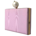 Dolce & Gabbana Pink Silk Gold Frame Clutch Evening Party Purse Bag