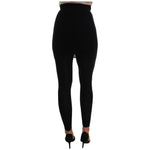 Dolce & Gabbana Black Cashmere Silk Stretch Tights Stockings SCS209-5