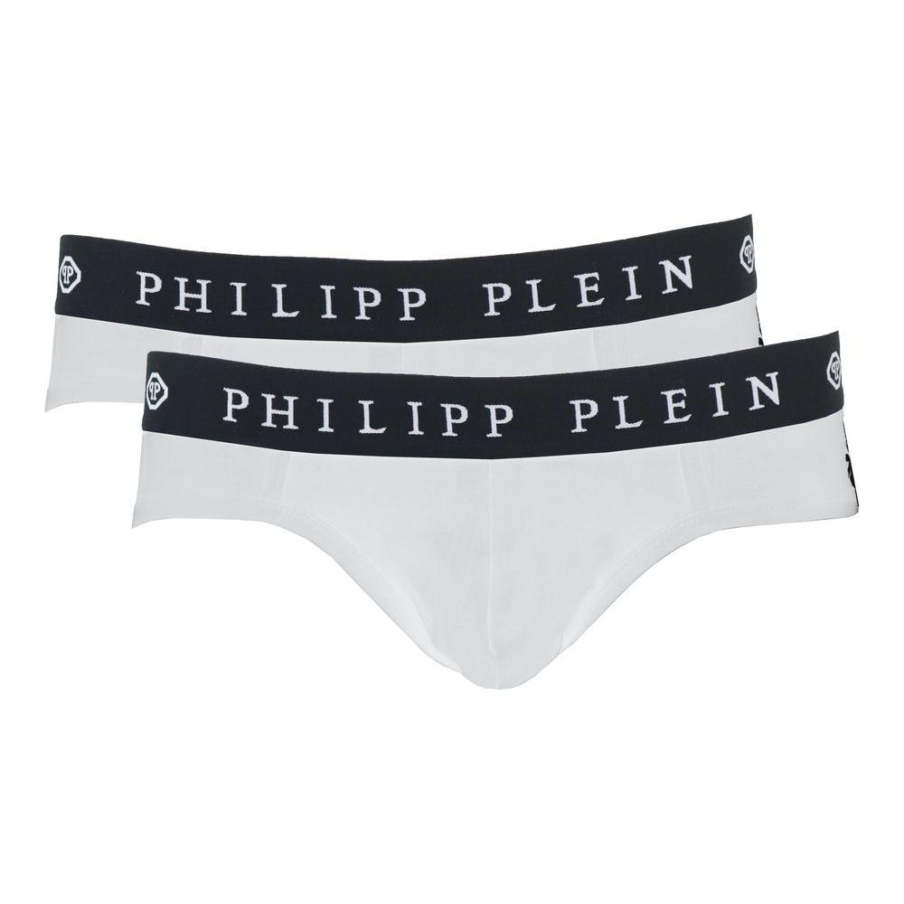 Philipp Plein White Cotton Men Boxer Short Philipp Plein Light Gray