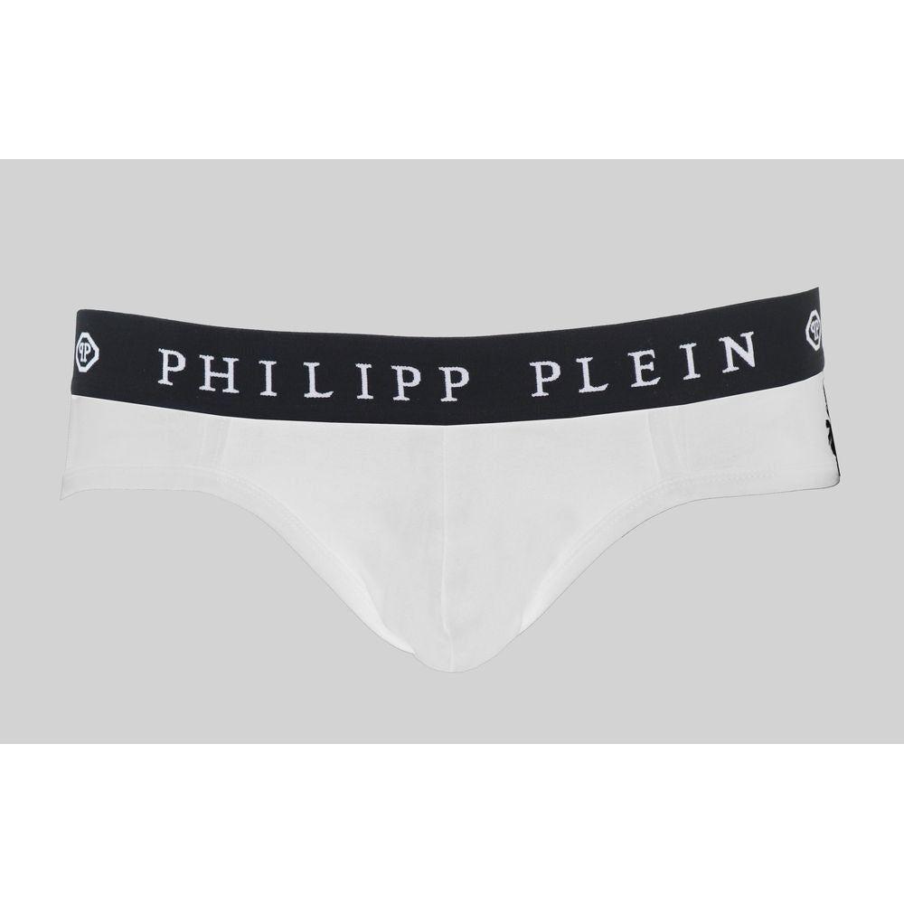 Philipp Plein White Cotton Men Boxer Short Philipp Plein Light Gray