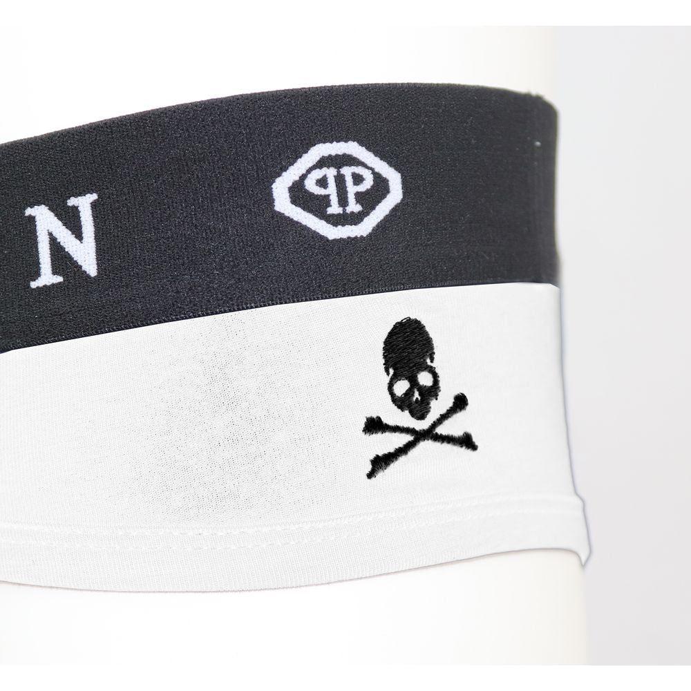 Philipp Plein White Cotton Men Boxer Short Philipp Plein White Smoke