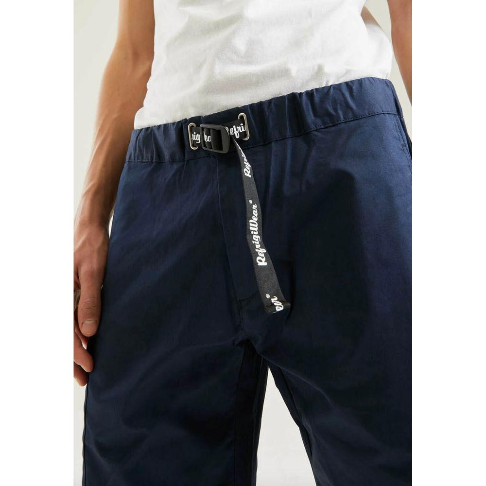 Refrigiwear Elegant Blue Cotton Blend Shorts Refrigiwear Light Gray