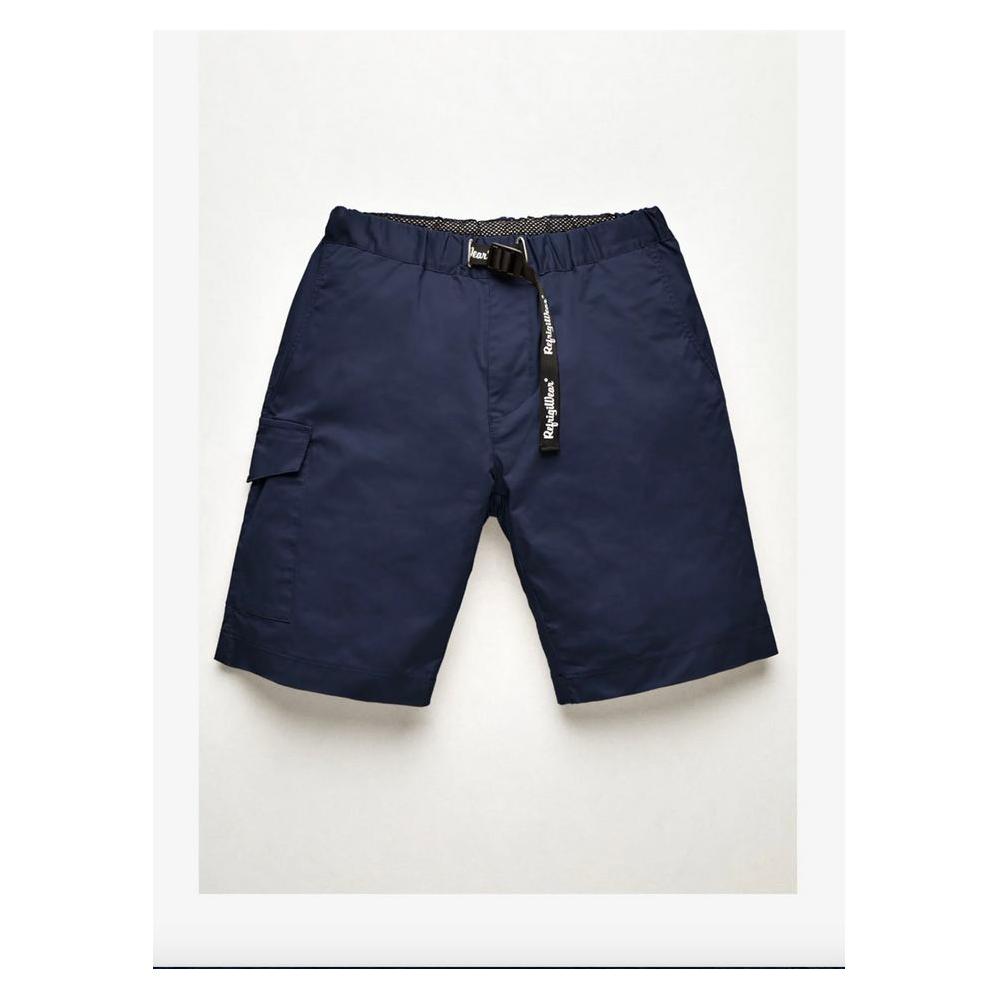 Refrigiwear Elegant Blue Cotton Blend Shorts Refrigiwear White Smoke
