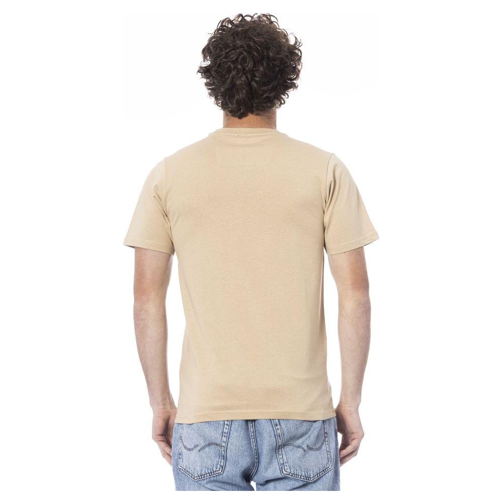 Cavalli Class Beige Cotton Men T-Shirt Cavalli Class Gray