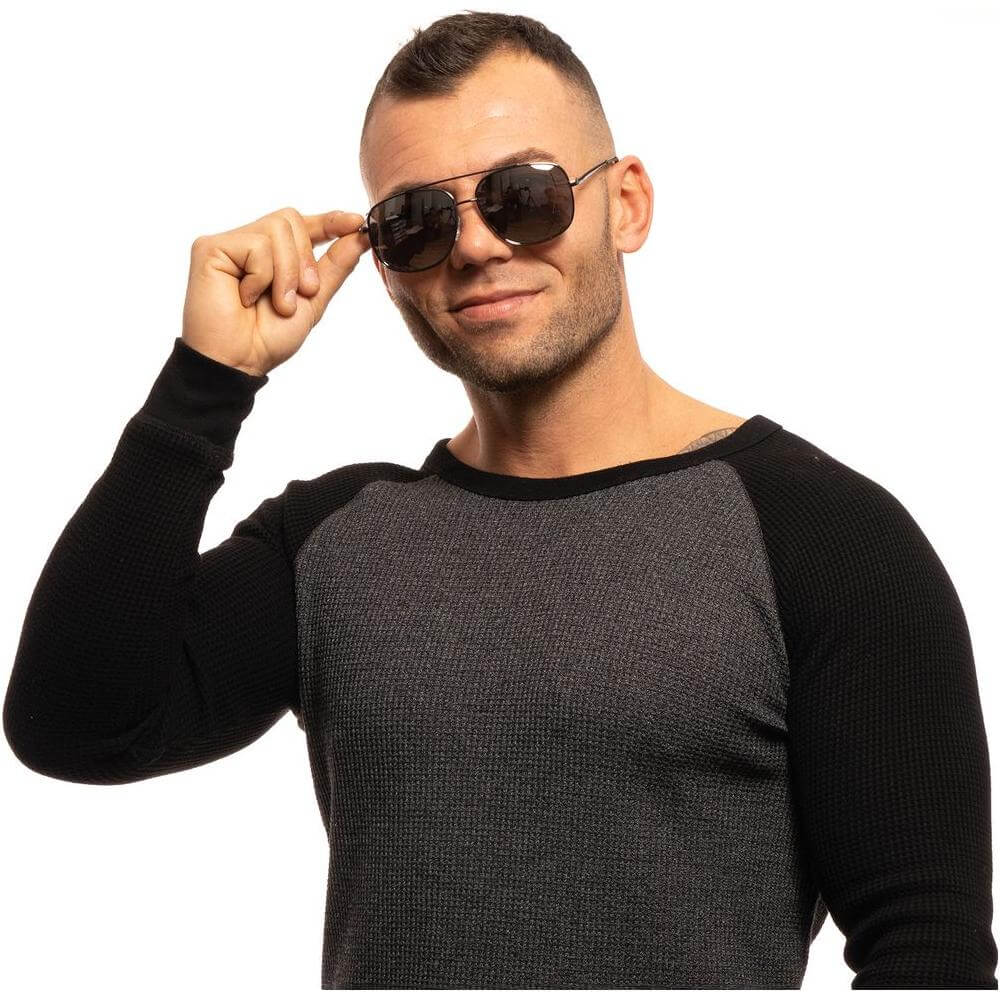 Guess Gray Men Sunglasses Guess Black