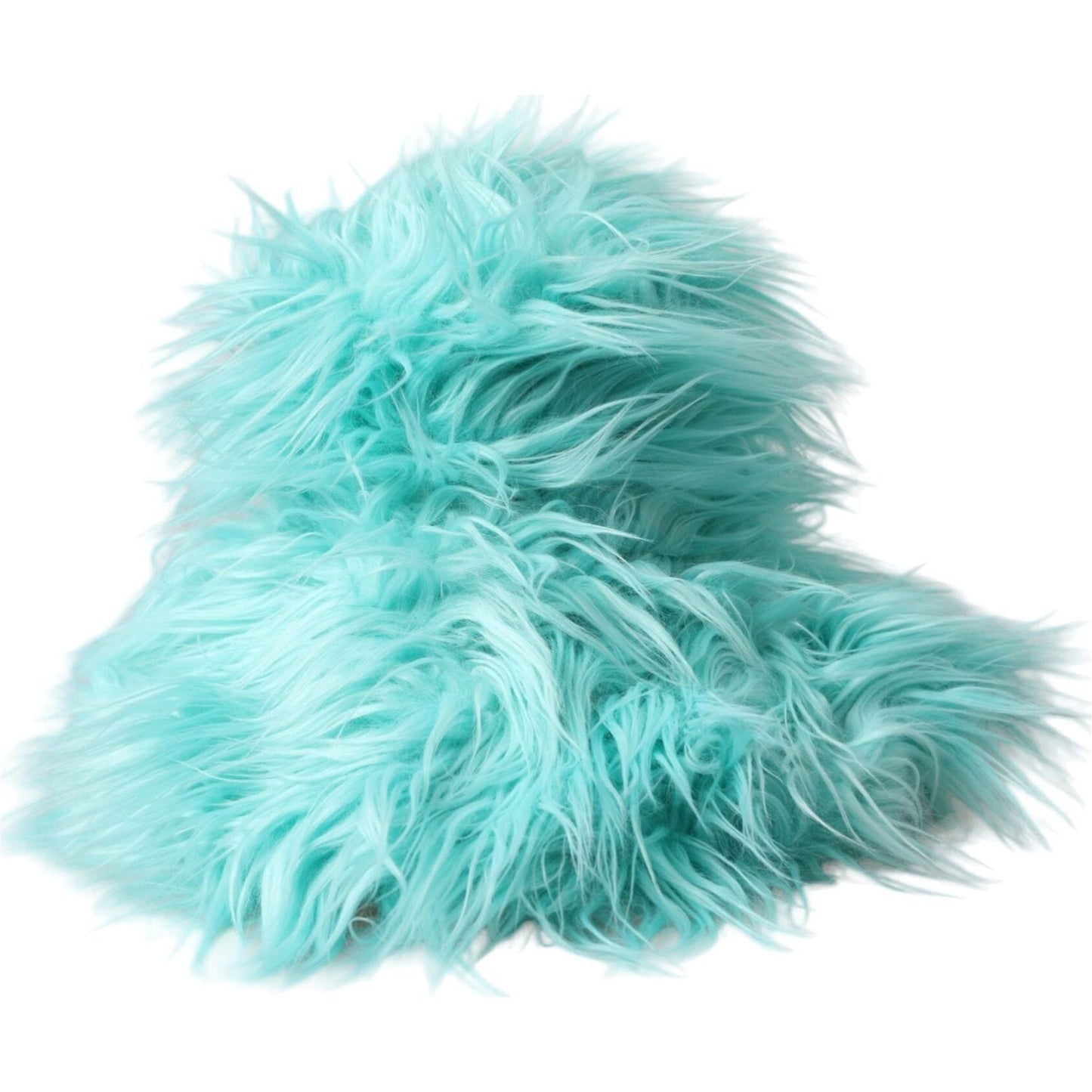 Dolce & Gabbana Mint Green Acrylic Fur Womens Bucket Hat Dolce & Gabbana Sky Blue
