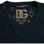 Dolce & Gabbana Dark Blue Cotton Round Neck Short Sleeves T-shirt Dolce & Gabbana Black