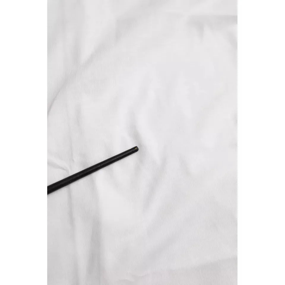 Balenciaga White Cotton Crew Neck Short Sleeves T-shirt TSH84991-S