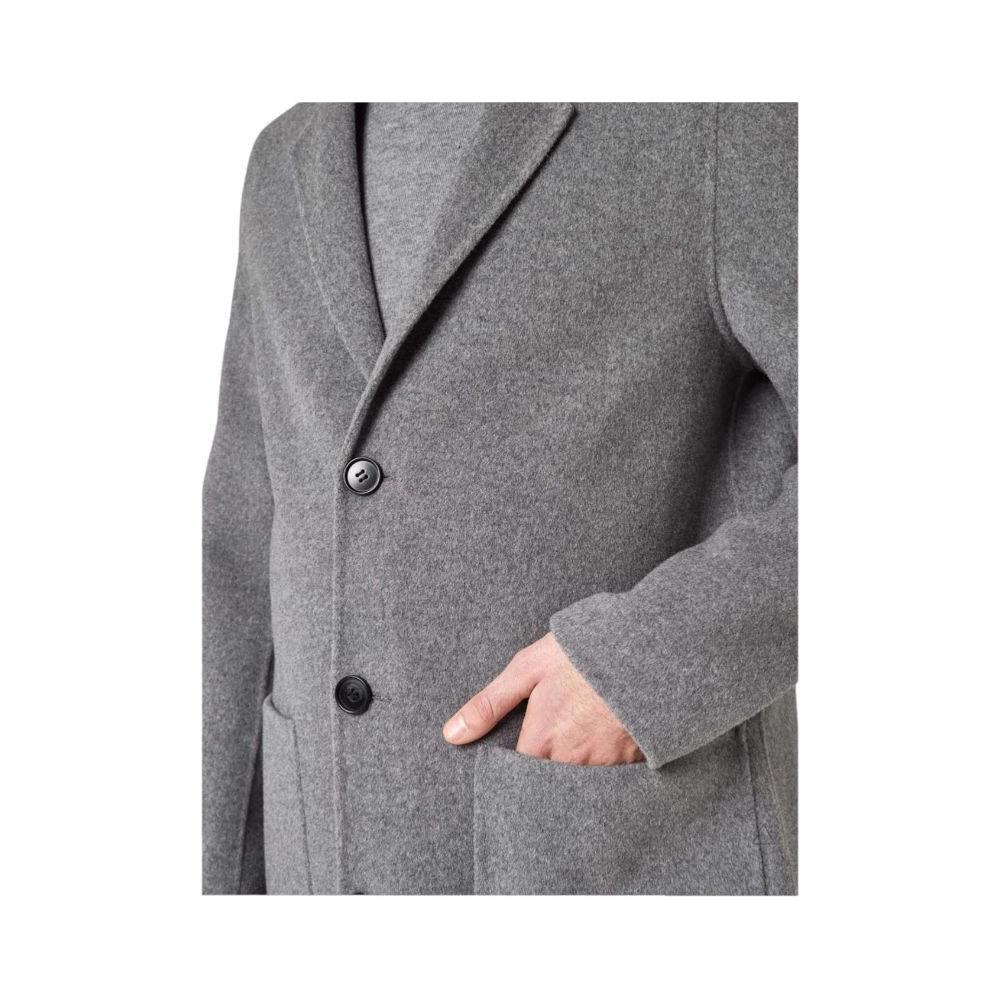 Alpha Studio Gray Wool Jacket Alpha Studio Slate Gray