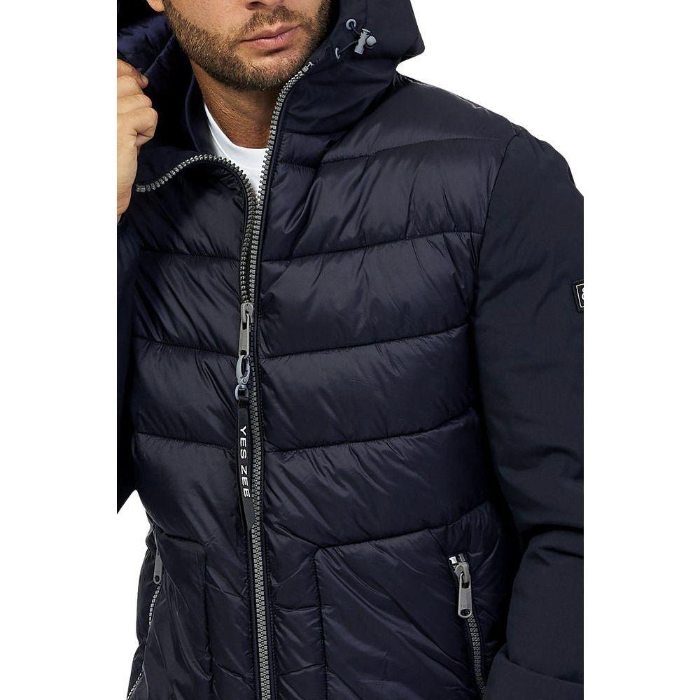 Yes Zee Blue Nylon Jacket Yes Zee Dark Slate Gray