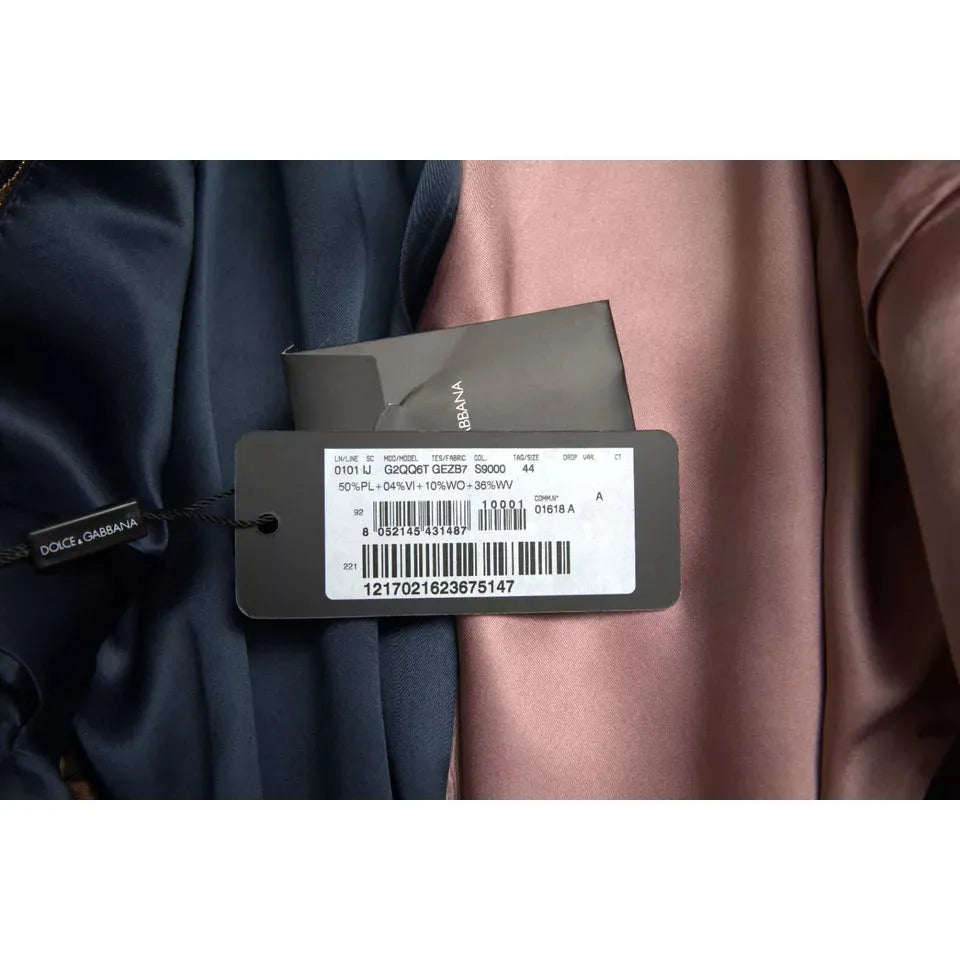 Dolce & Gabbana Multicolor Patchwork Single Breasted Blazer Dolce & Gabbana Dark Slate Gray