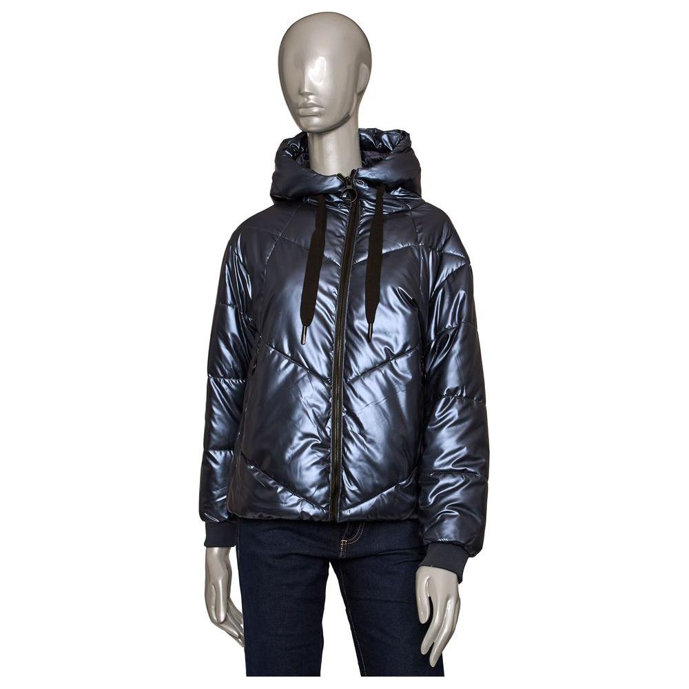 Baldinini Trend Blue Polyester Women Jacket Baldinini Trend Dark Slate Gray