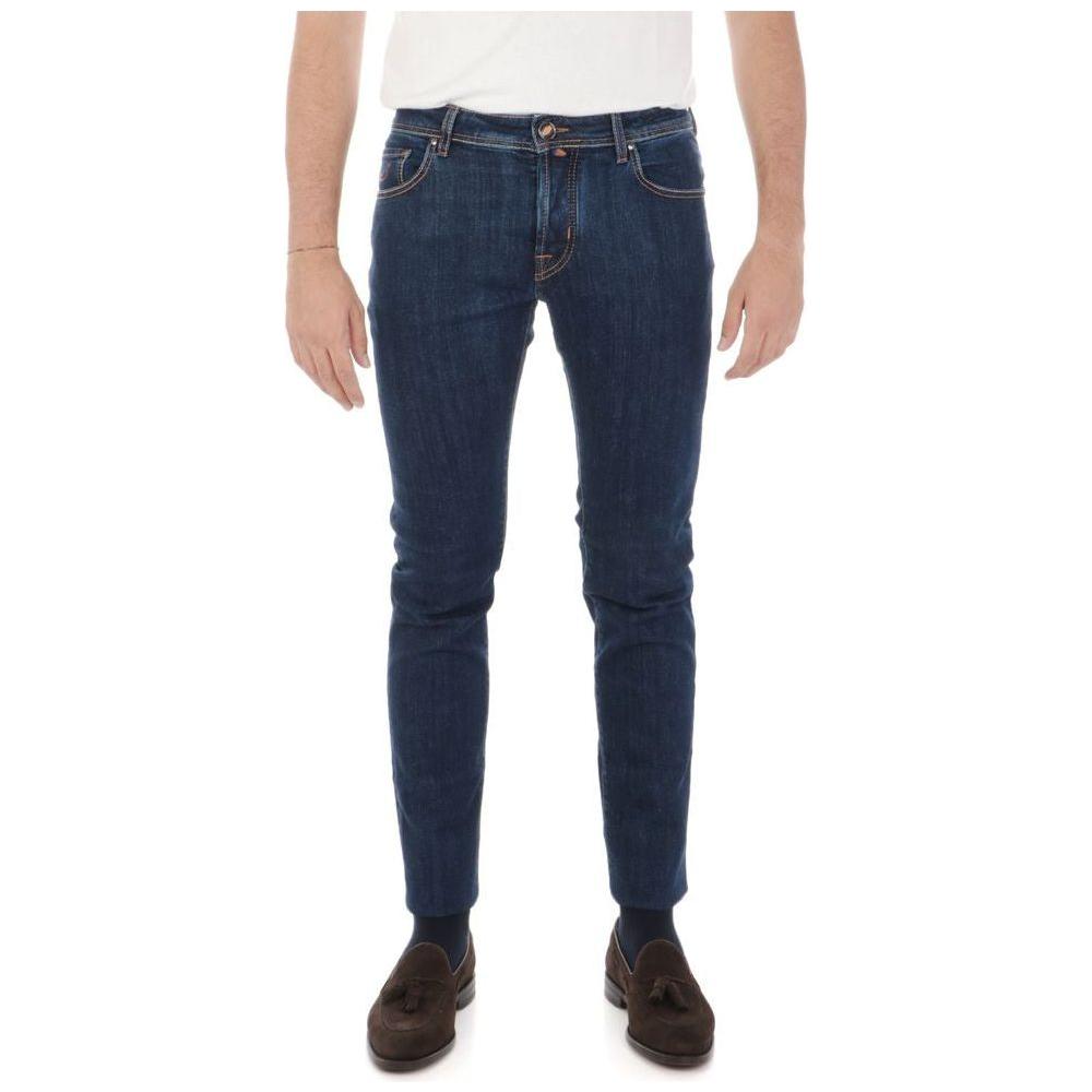 Jacob Cohen Blue Cotton Jeans & Pant Jacob Cohen Light Gray