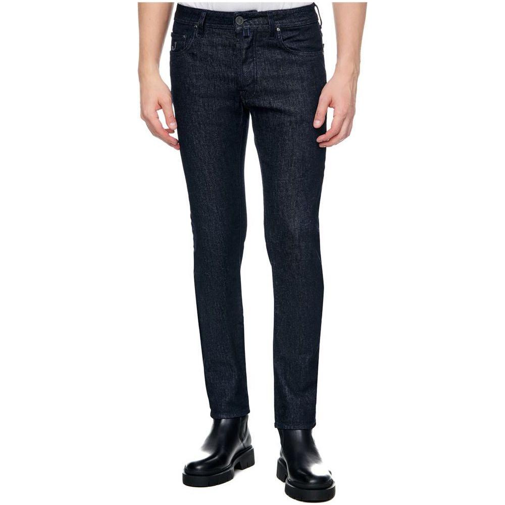 Jacob Cohen Blue Cotton Men Jeans Jacob Cohen Black