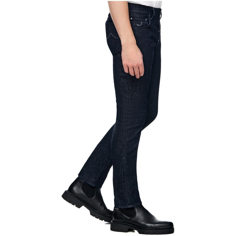Jacob Cohen Blue Cotton Men Jeans Jacob Cohen Black