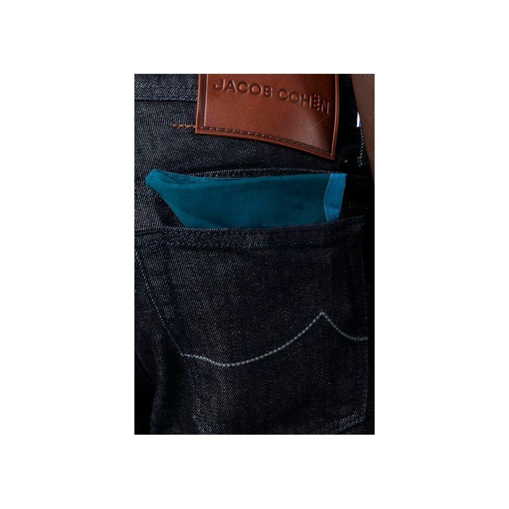 Jacob Cohen Blue Cotton Men Jeans Jacob Cohen Black