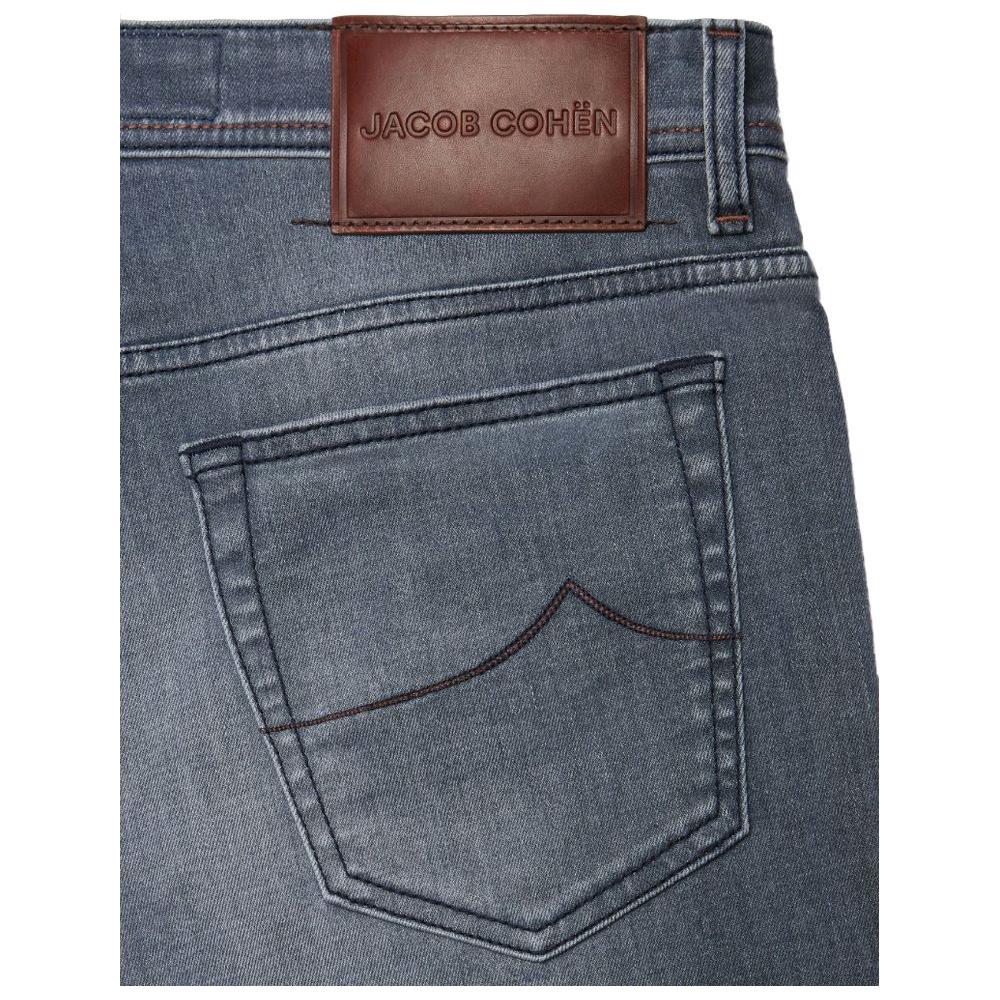 Jacob Cohen Blue Cotton Men Jeans Jacob Cohen Dim Gray