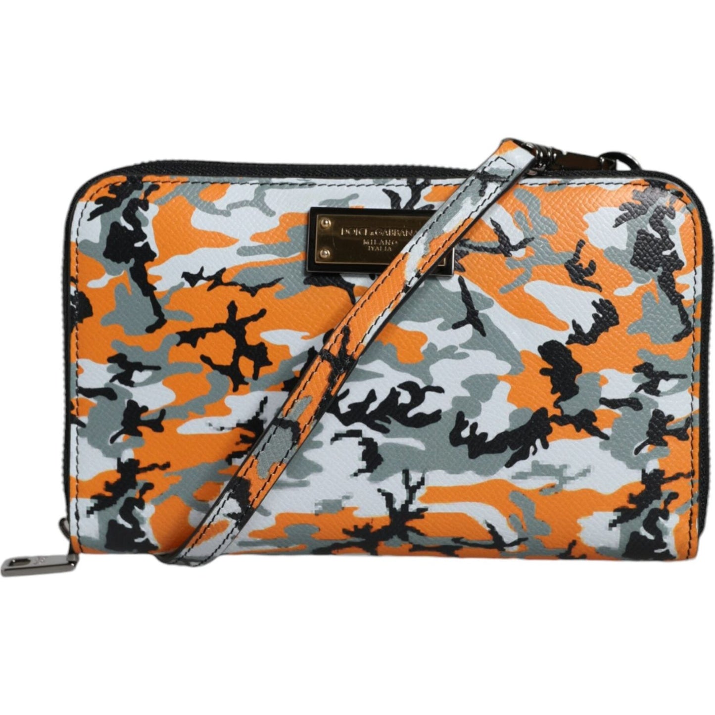 Dolce & Gabbana Multicolor Camouflage Leather Purse Cross Body Bag Dolce & Gabbana Rosy Brown