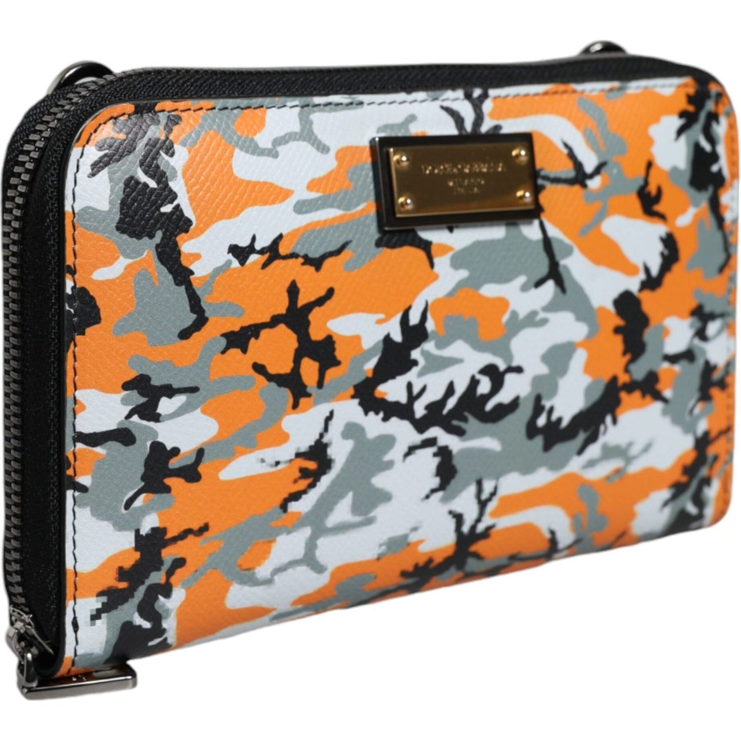 Dolce & Gabbana Multicolor Camouflage Leather Purse Cross Body Bag Dolce & Gabbana Rosy Brown