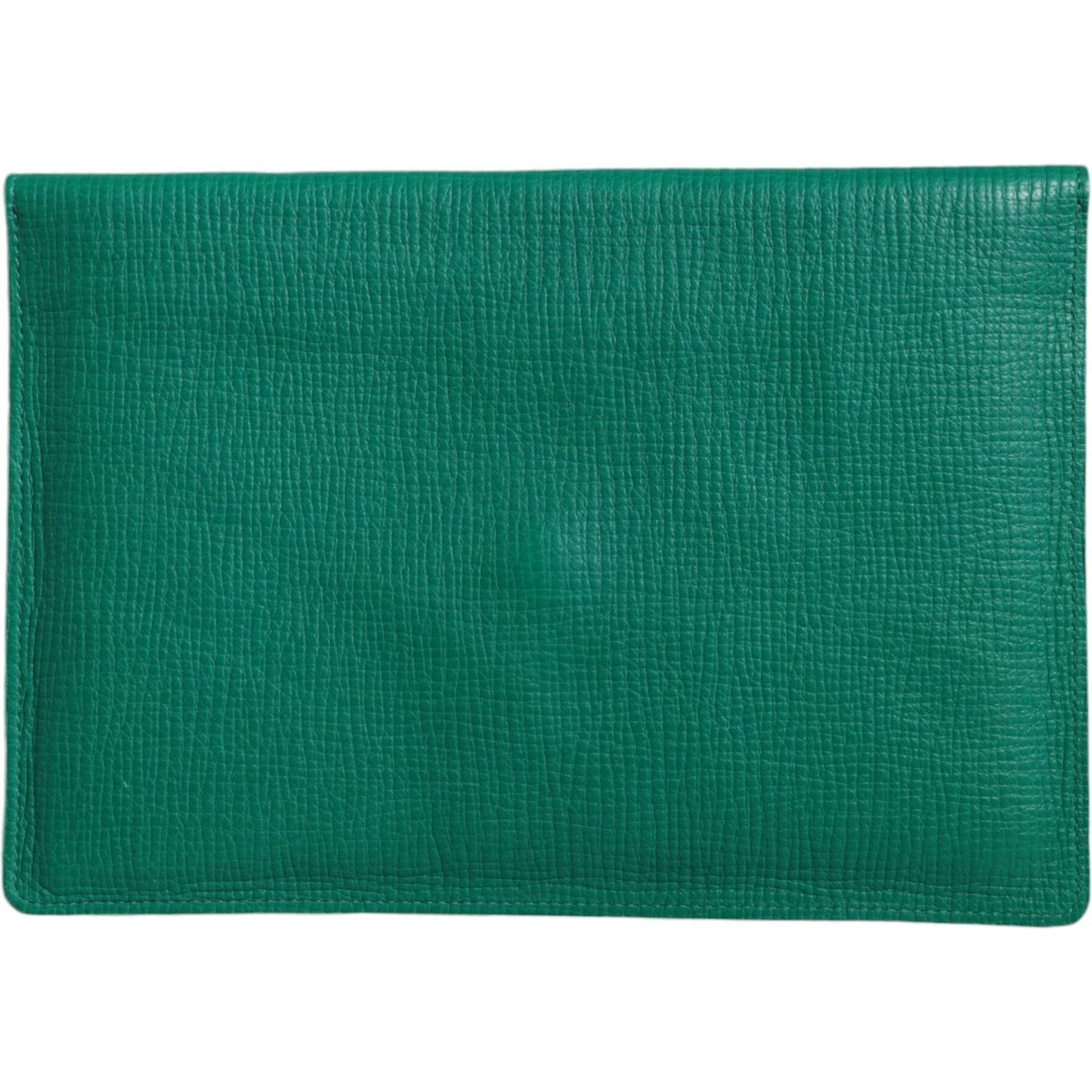 Dolce & Gabbana Green Leather Handbag Clutch Mini Purse Pouch Tablet Case Dolce & Gabbana Sea Green
