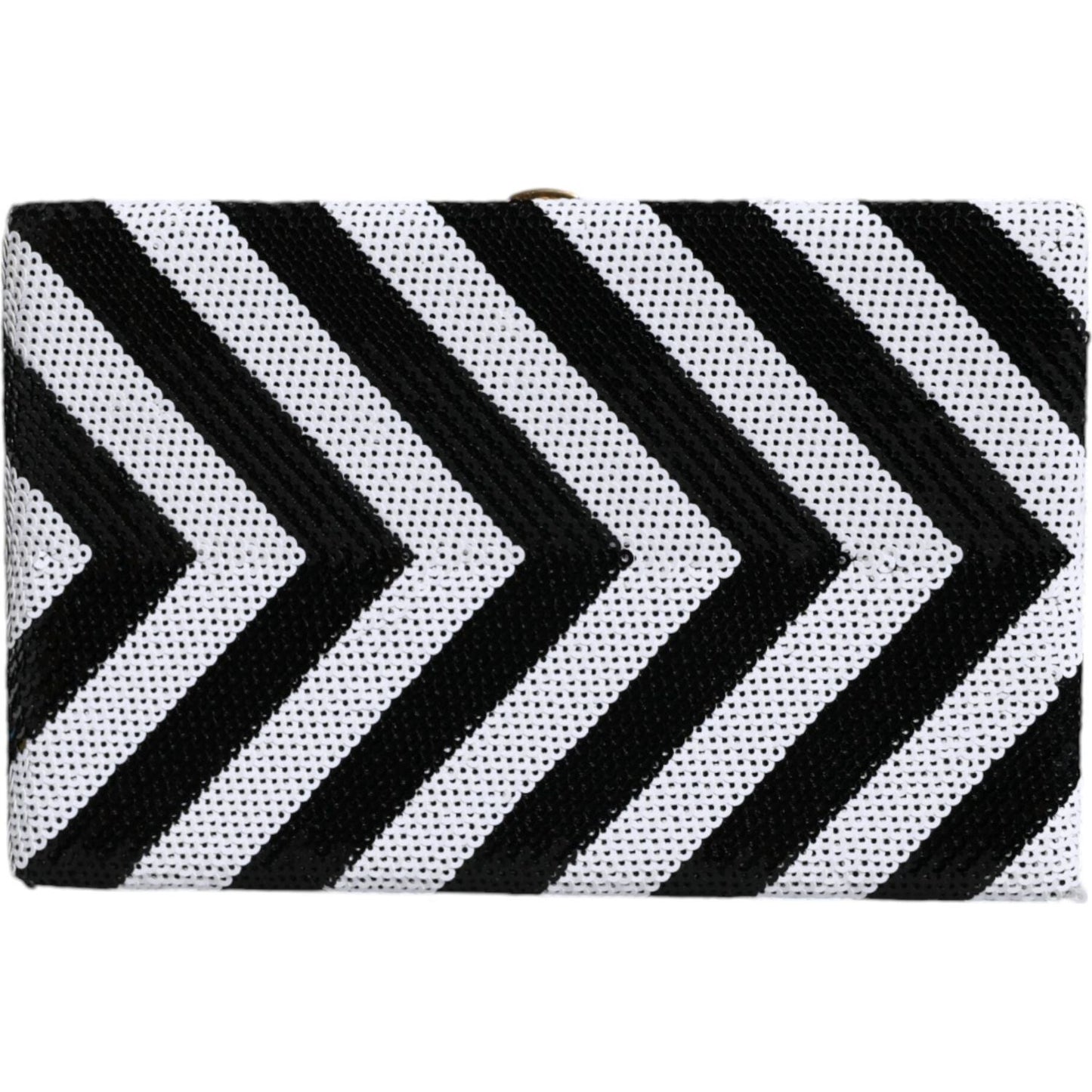 Dolce & Gabbana Black White Gold Frame Clutch Evening Party Purse Bag Dolce & Gabbana Black