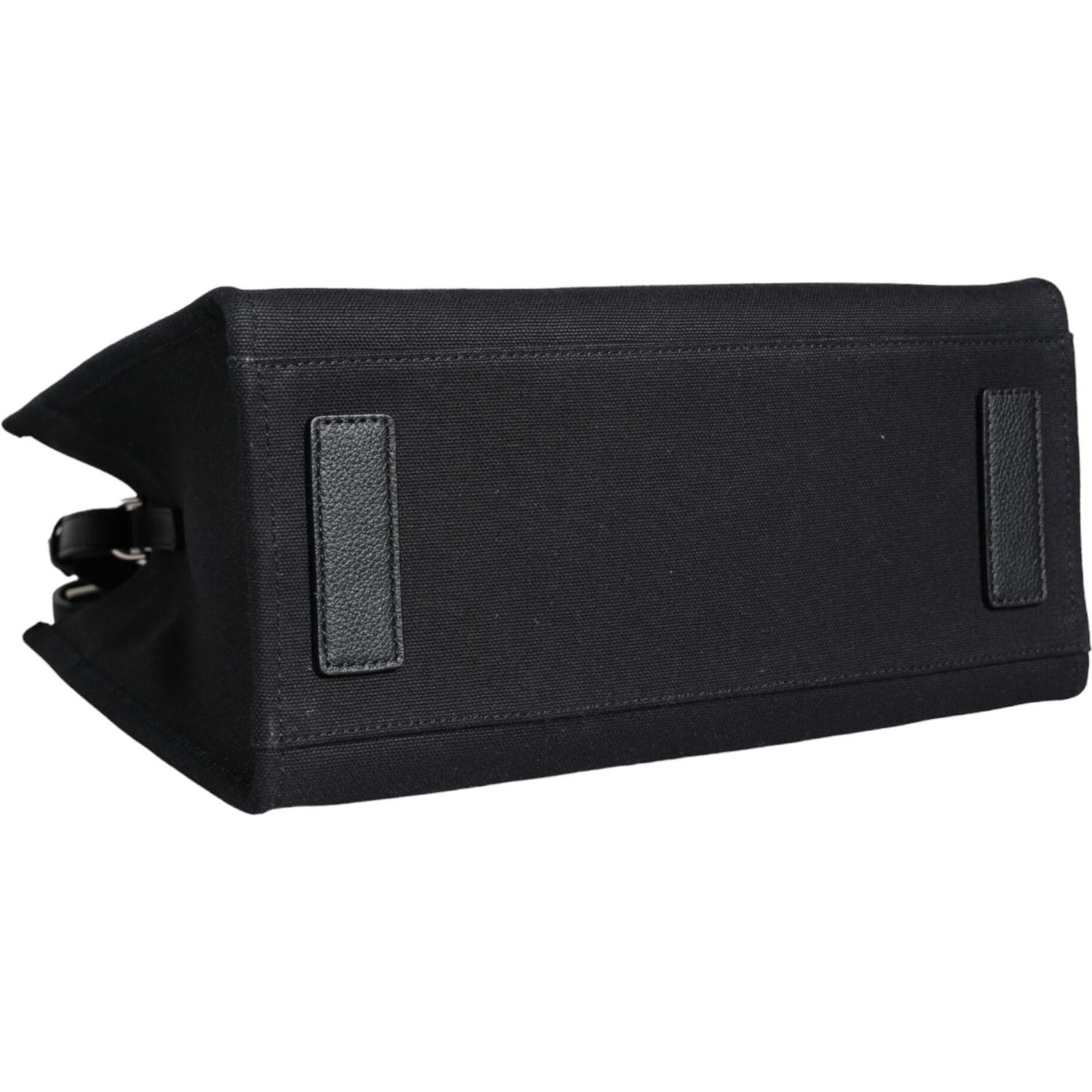 Versace Black Top Handle Canvas Leather Logo Crossbody Tote Bag Versace Dark Slate Gray