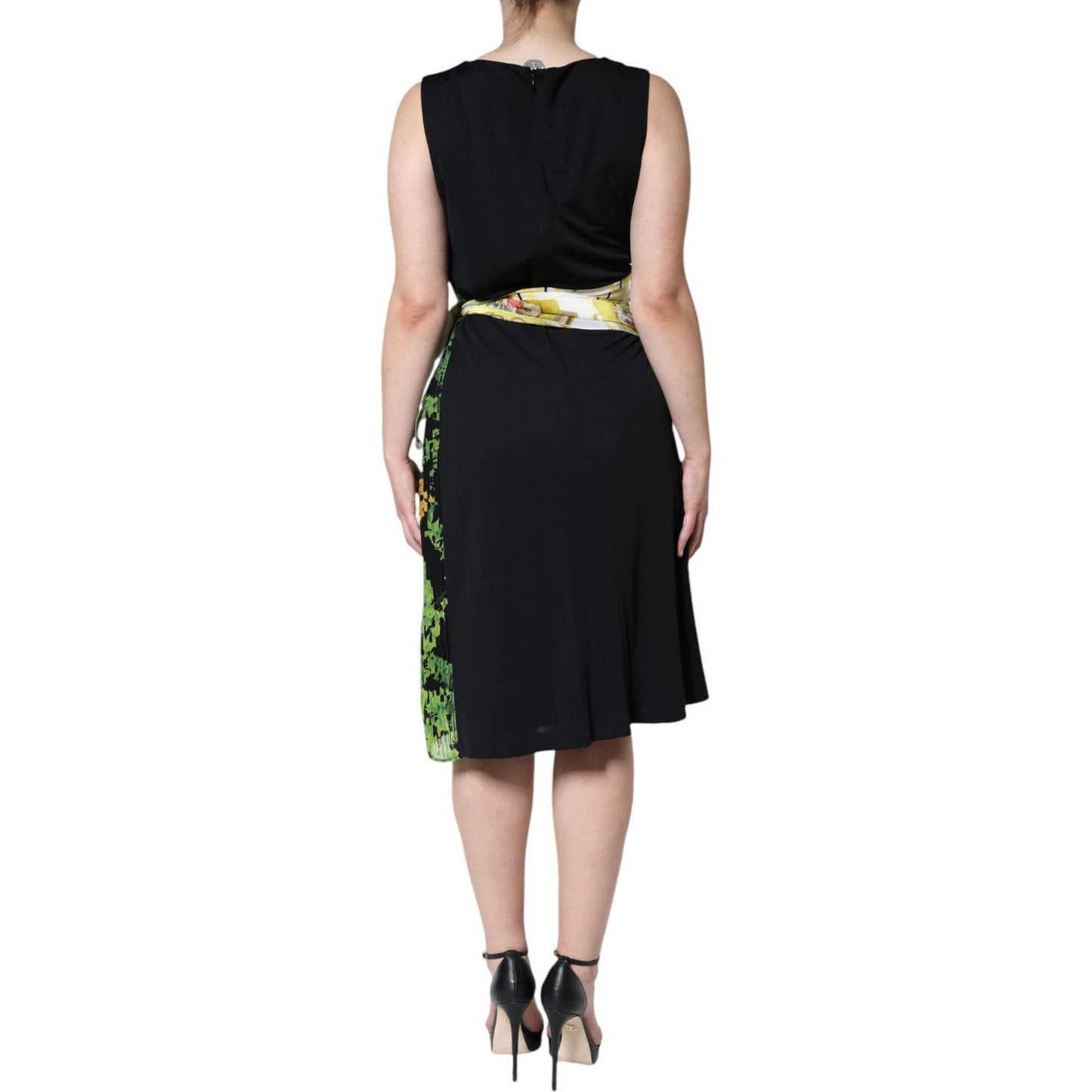 Roberto Cavalli Multicolor Floral Sheath Knee Length Dress Roberto Cavalli Black