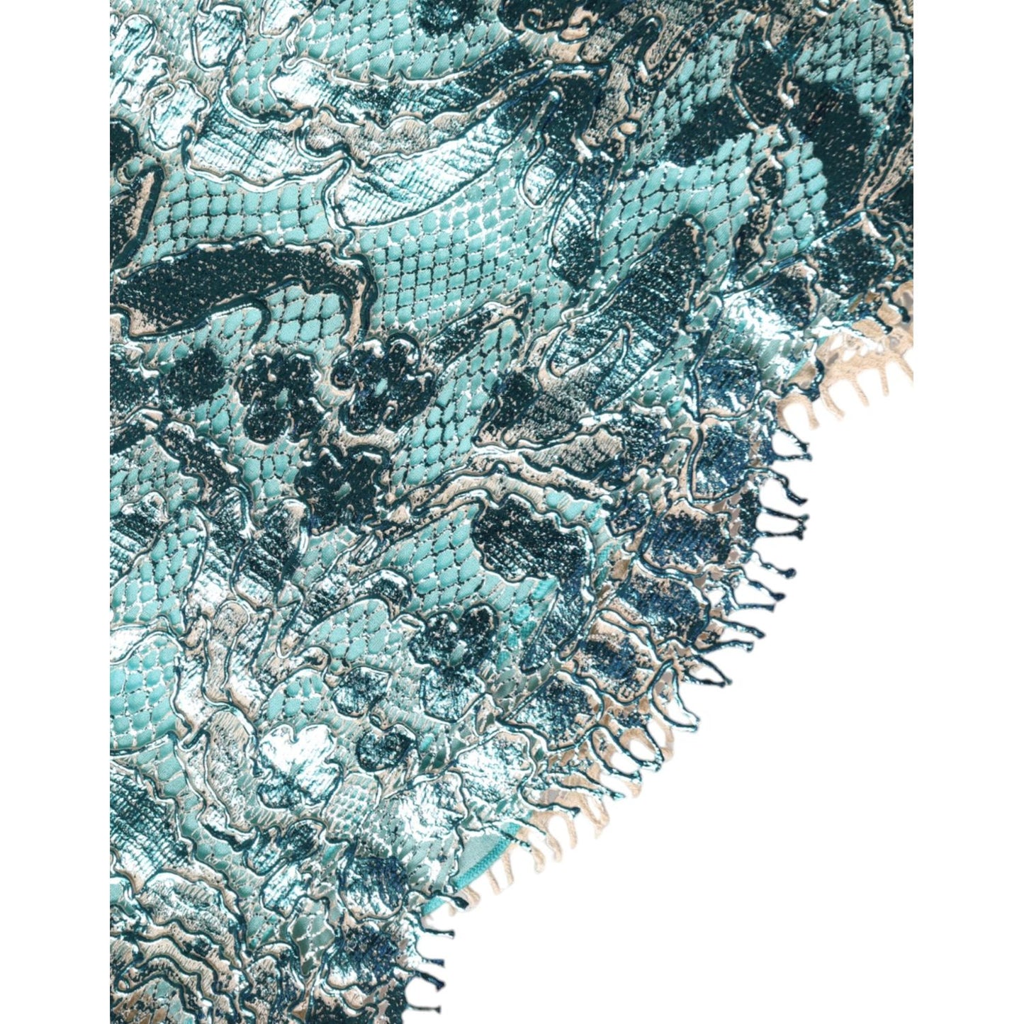 Dolce & Gabbana Blue Floral Brocade High Waist Mini Skirt Dolce & Gabbana Dim Gray