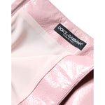 Dolce & Gabbana Glossy Pink Cotton High Waist Mini Skirt SKI2028-46