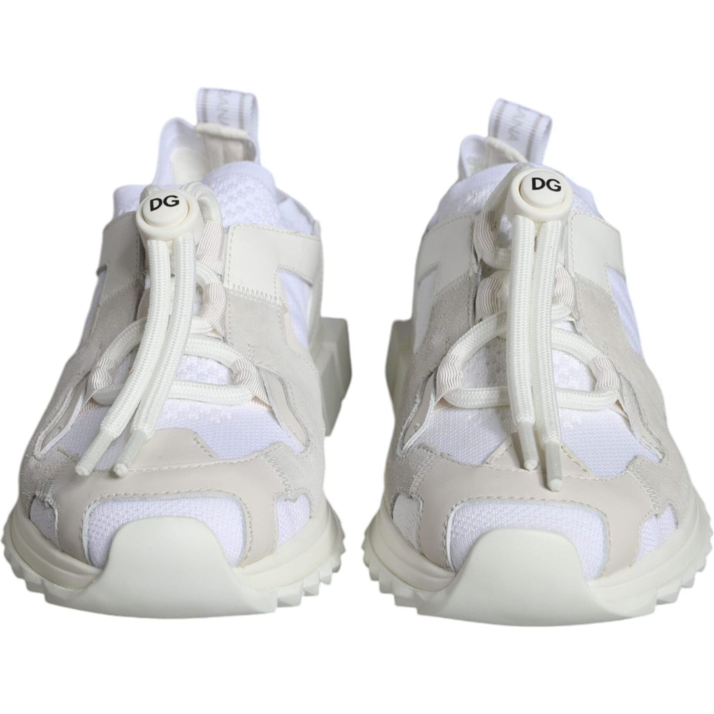 Dolce & Gabbana White Mesh Sorrento Trekking Sneakers Shoes Dolce & Gabbana Light Gray