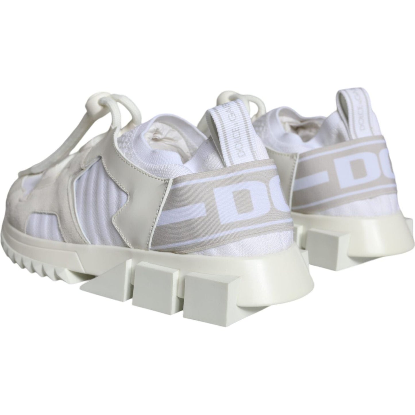 Dolce & Gabbana White Mesh Sorrento Trekking Sneakers Shoes Dolce & Gabbana Light Gray